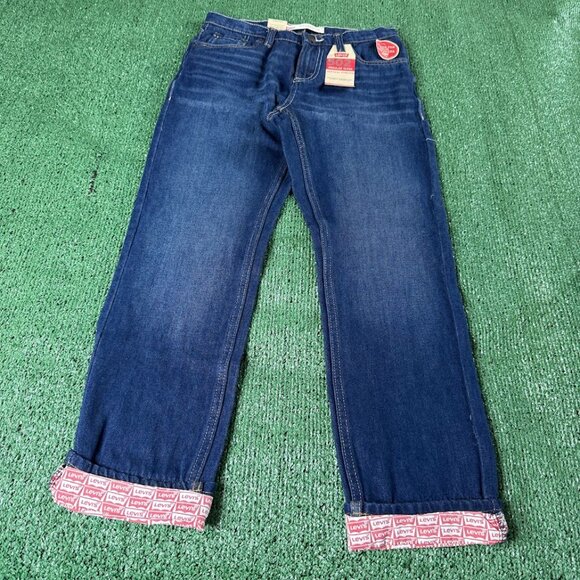 Levi’s 502 Vertical Stretch Regular Taper Midrise Rare Blue Jeans Size 27x27 NEW - Picture 2 of 15